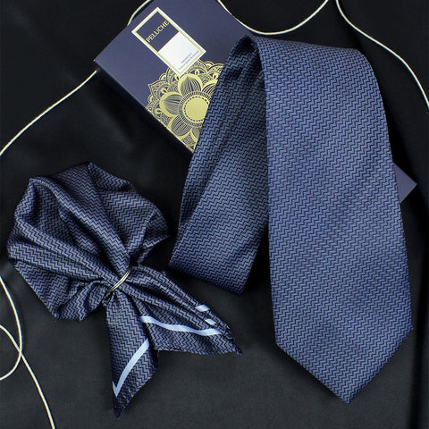 Neck Tie and Pocket Square Set for Men