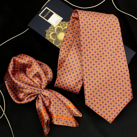 Neck Tie and Pocket Square Set for Men