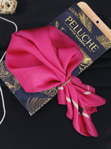 Peluche Classic Hue Pink Pocket Square for Men (14X14 inches)