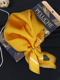 Peluche Classic Hue Yellow Pocket Square for Men (14X14 inches)