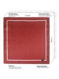 Peluche Classic Hue Brown Pocket Square for Men (14X14 inches)