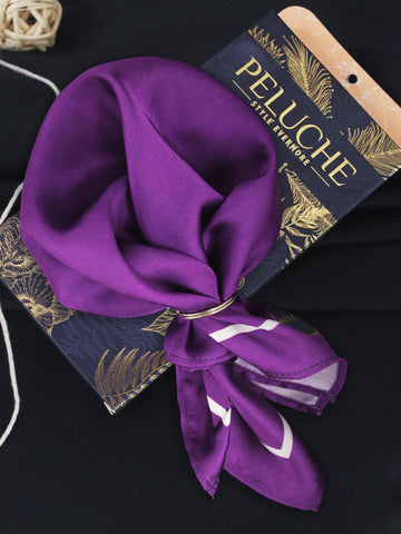 Peluche Classic Hue Purple Pocket Square for Men (14X14 inches)