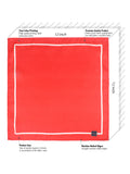 Peluche Classic Hue Red Pocket Square for Men (14X14 inches)