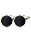Kavove Classy Black 4 Pcs Gift Box (1 Necktie, 1 Pocket Square, 1 Pair of Cufflinks, 1 Brooch)