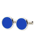 Kavove Classy Blue 4 Pcs Gift Box (1 Necktie, 1 Pocket Square, 1 Pair of Cufflinks, 1 Brooch)