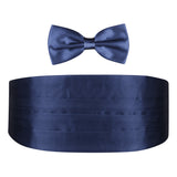 Peluche Cerulean Navy Blue Cummerbund & Bow Tie Set