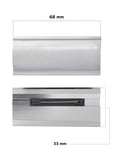 Kavove  Silver Aluminium Name Badge (68x33mm)