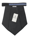 Kavove The Pleasing Striped Black Cravat & Pocket Square set