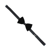 Kavove Solid Velvet Black Colour Bow Tie