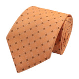 Kavove The Pleasing Checkered Orange Necktie