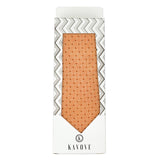 Kavove The Pleasing Checkered Orange Necktie