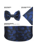 Kavove Floral Blue Cummerbund Gift Set