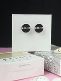 Kavove The Curvy Bridge Black Coloured Cufflinks For Men