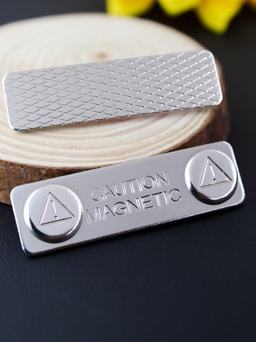 Kavove  Silver Double Magnet Badge Holder (45x13mm)