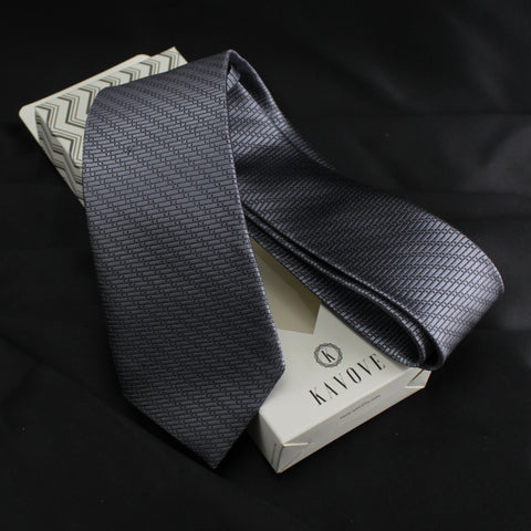 Kovove silver Solid Neck Tie For Men