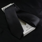 Kovove Elegant Black Solid Neck Tie For Men