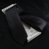 Kovove Elegant Black Solid Neck Tie For Men