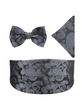 Kavove Paisley Black Cummerbund Gift Set