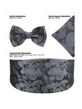 Kavove Paisley Black Cummerbund Gift Set
