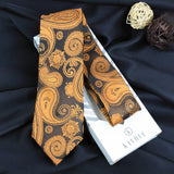 Kovove Smoothing Black Paisley Neck Tie For Men