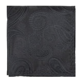 Kavove Elegant Black Paisley Pocket Square For Men