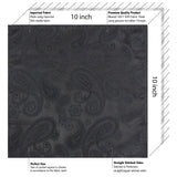 Kavove Elegant Black Paisley Pocket Square For Men
