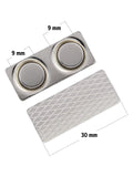 Kavove  Silver Double Magnet Badge Holder (30x13mm)
