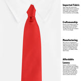 Kovove The Elegant Self Checkered Cherry Red Necktie and Pocket Square Gift Box