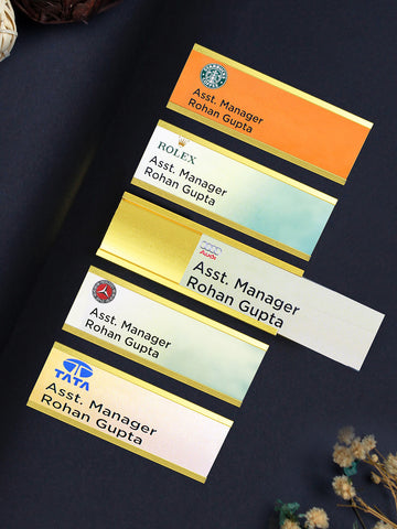 Kavove  Golden Aluminium Name Badge (70x25.33mm)