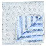 Kovove The Abstract Dash Line White Pocket Square