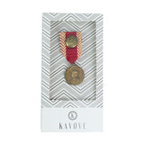 Kavove The Medallion Crown Brass Colour Lapel Pin