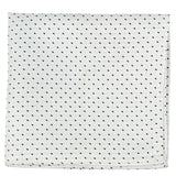 Kovove The Abstract Dash Line White Pocket Square For Men