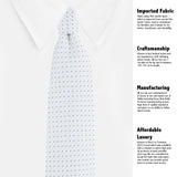 Kavove The Abstract Dash Line White Necktie For Men