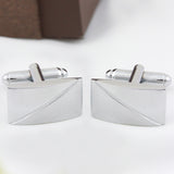 Kavove The Frisky Stone Silver Coloured Cufflinks For Men