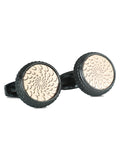 Kavove Coral Bloom Peach Cufflinks For Men