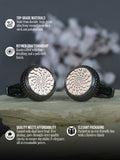Kavove Coral Bloom Peach Cufflinks For Men