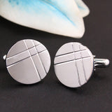 Kavove The Crossroad Silver Coloured Cufflinks For Men