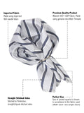 Kavove The Zebra Striped Grey Cravat & Pocket Square set