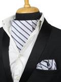 Kavove The Zebra Striped Grey Cravat & Pocket Square set