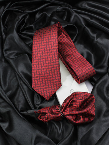 Neck Tie and Pocket Square Set for Men