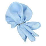 Kovove The Essentials Checkered Sky Blue Pocket Square For Men