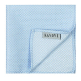 Kovove The Essentials Checkered Sky Blue Pocket Square For Men