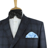 Kovove The Essentials Checkered Sky Blue Pocket Square For Men