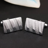 Kavove The Bling Fling Silver Coloured Cufflinks For Men