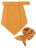 Kavove The Enchanting Polka Dot Yellow Cravat & Pocket Square set