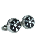Kavove Classic Bloom Black Cufflinks For Men