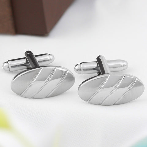 Kavove The Silver Shot Silver Coloured Cufflinks For Men