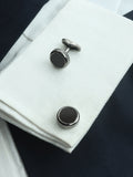 Kavove Classic Black Cufflinks For Men