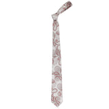 Kovove Exotic White Paisley Neck Tie For Men