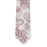 Kovove Exotic White Paisley Neck Tie For Men